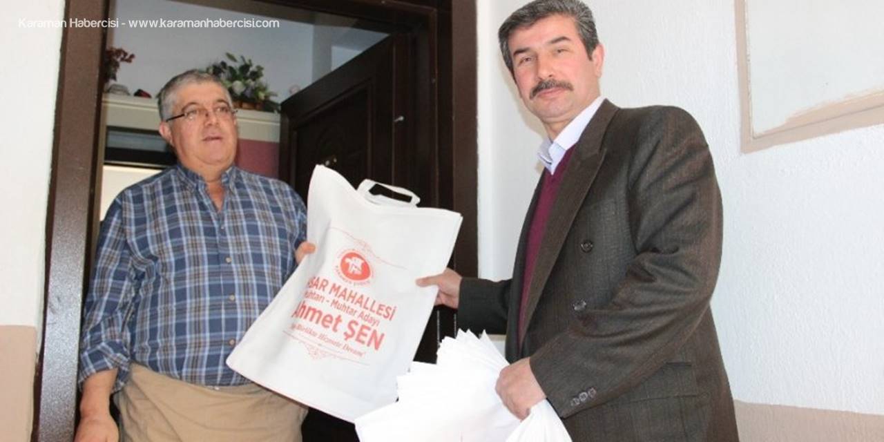 Karaman'da Muhtar Adayı Seçmene Bez Torba Dağıttı