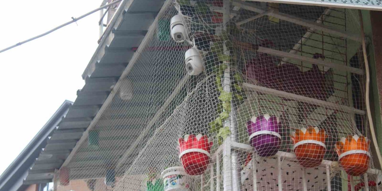 Eskişehir’de İlginç Balkon Görüntüsüyle Sokağa Değişik Hava Katıyor