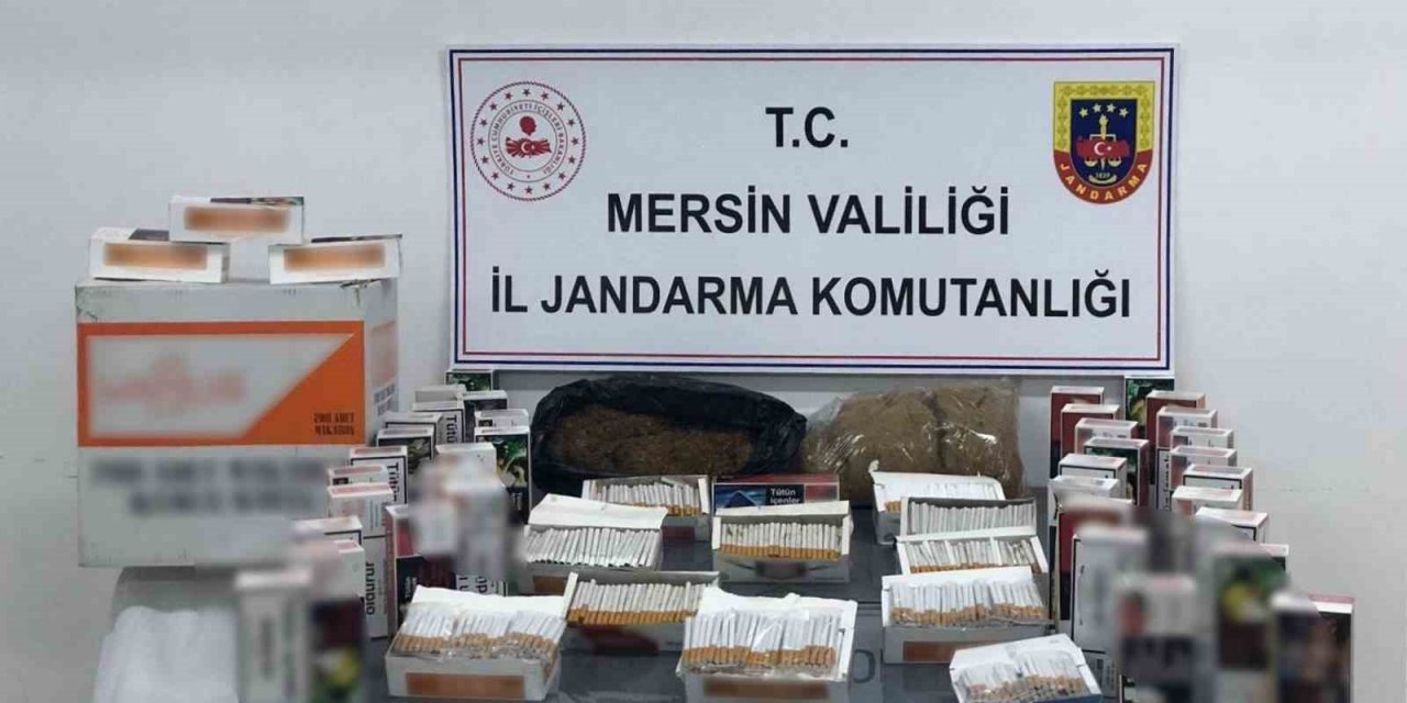 Mersin’de Gümrük Kaçağı Makaron Ve Tütün Ele Geçirildi
