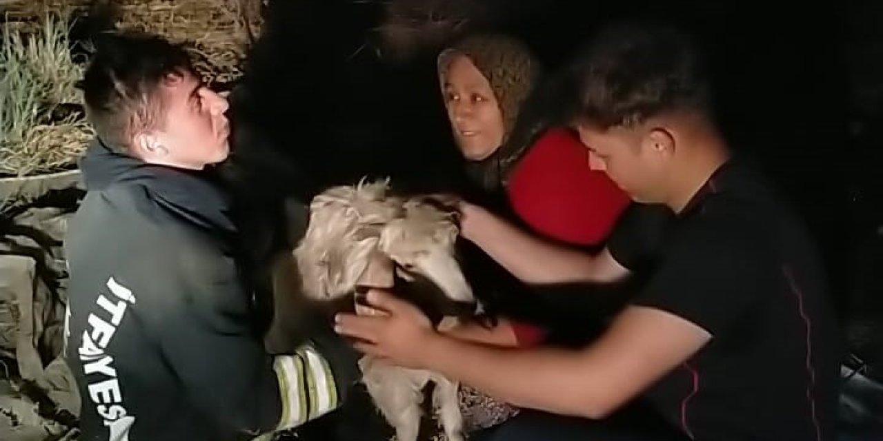Konya’da 12 Metrelik Kuyuya Düşen Keçiyi İtfaiye Kurtardı
