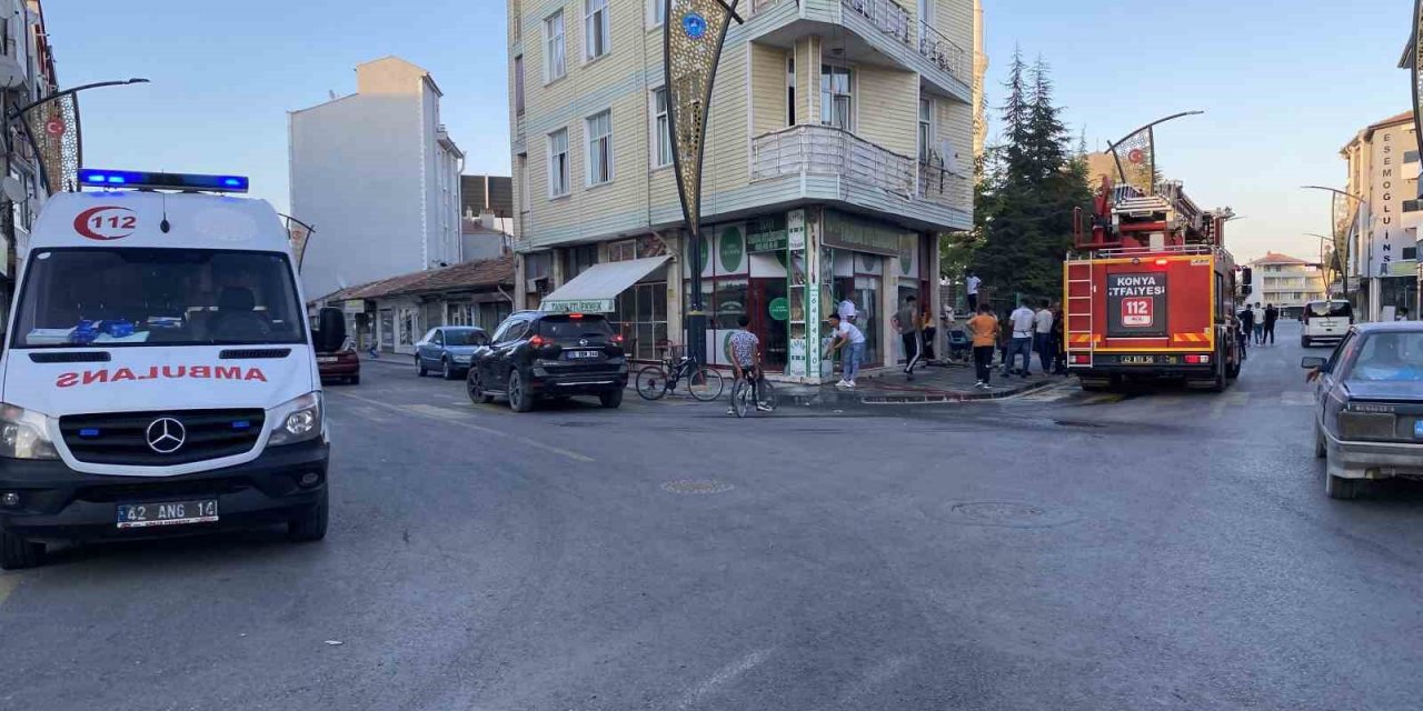 Konya’da Bir Evde Çıkan Yangından 3 Kişi Yaralandı