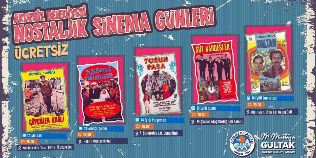 Akdeniz’de Açık Hava Sinema Günleri Başlıyor