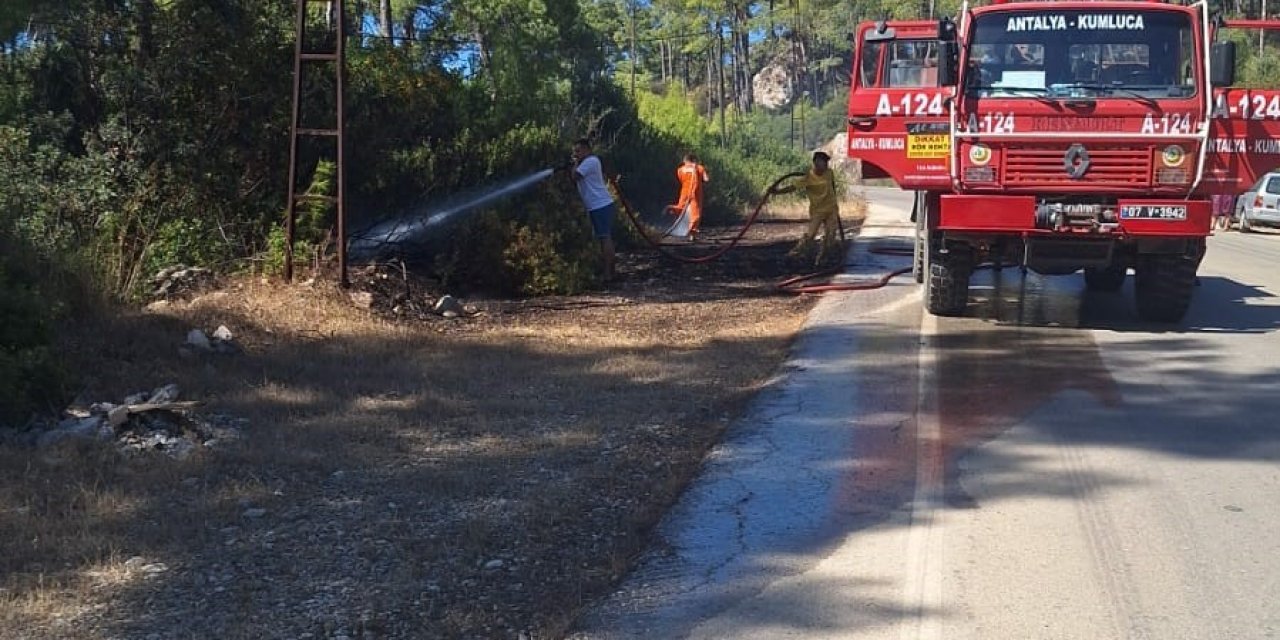 Kumluca’da 4 Ayrı Noktada Çıkan Eş Zamanlı Yangında Sabotaj Şüphesi