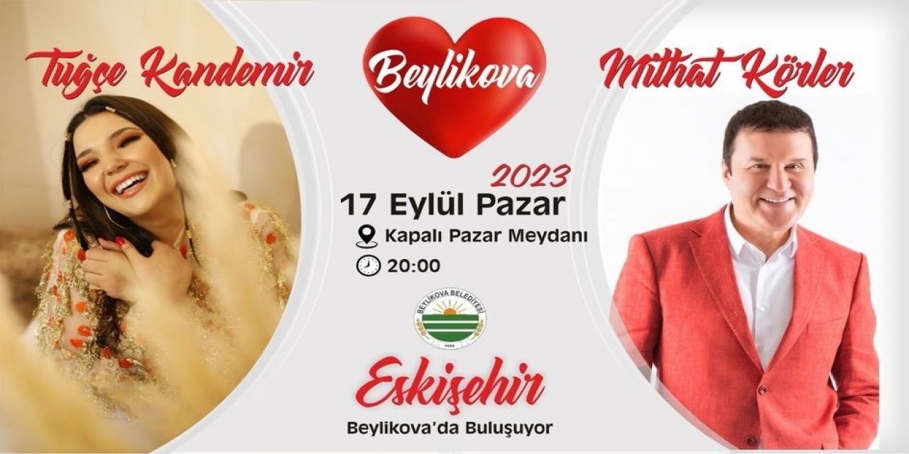 Beylikova’da Tuğçe Kandemir Ve Mithat Körler Konserleri İçin Davet