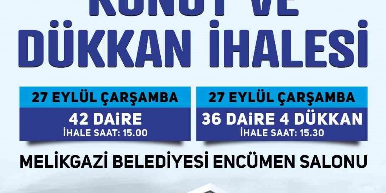 Melikgazi’den Kat Karşılığı Konut Ve Dükkan İhalesi