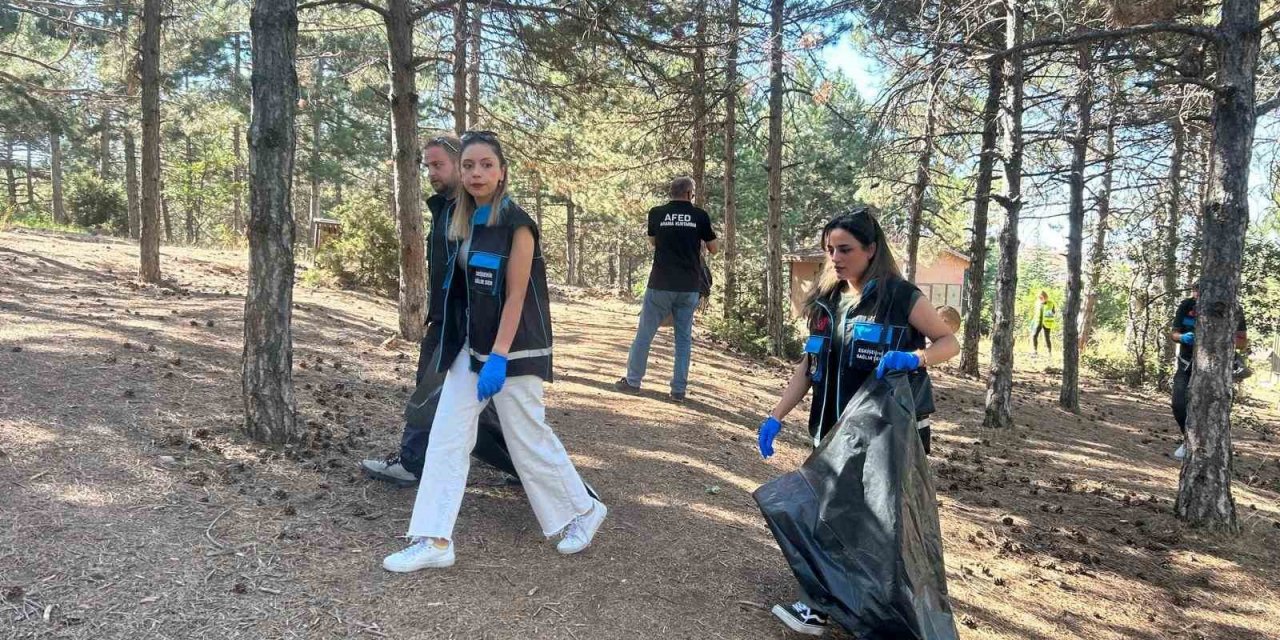 Dünya Temizlik Günü’nde Ormandaki Çöpler Toplandı