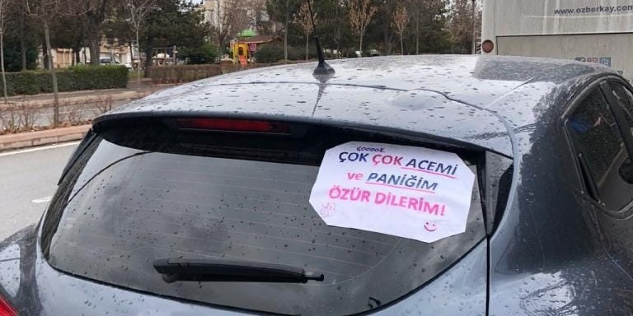 Sürücünün Astığı “çok Çok Acemi Ve Paniğim Özür Dilerim!” Yazısı Gülümsetti