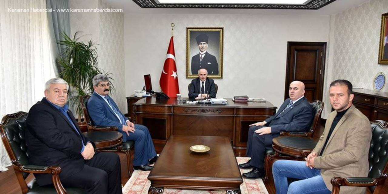 Ziraat Odası Yeni Yönetiminden Karaman Valisi Fahri Meral'e Ziyaret