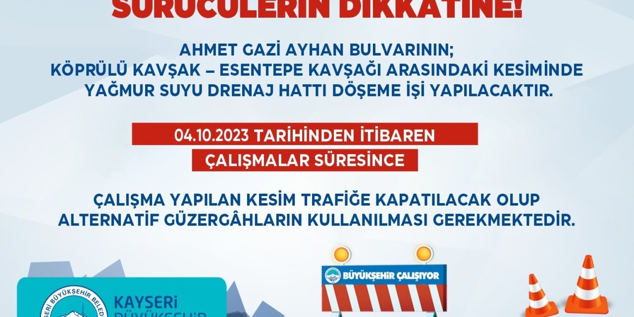 Büyükşehir’den 10 Milyon Tl’lik Yağmur Suyu Drenaj Hattı