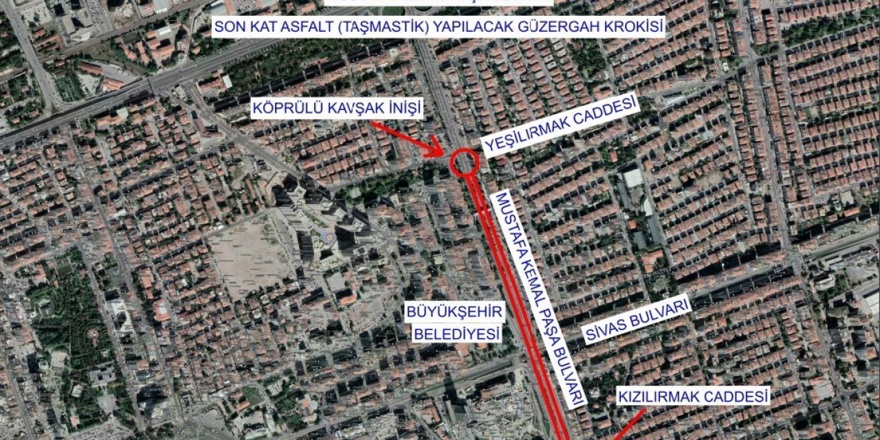 Büyükşehir’den Mustafa Kemal Paşa Bulvarı’nda ’taş Mastik’ Asfalt Çalışması