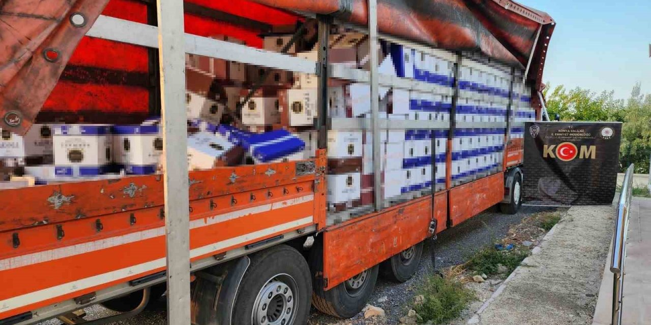 Konya’da 15 Milyon 550 Bin Doldurulmuş Sigara Ve Makaron Ele Geçirildi