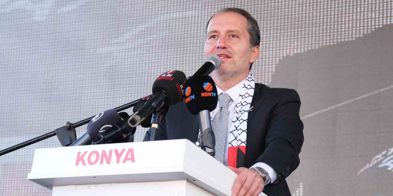 Konya’da ‘özgür Filistin’ Mitingi Düzenlendi