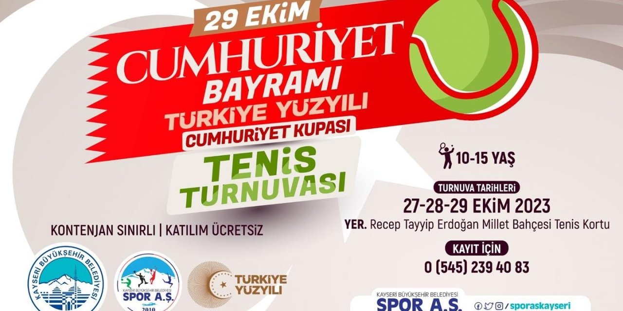 Spor A.ş’den 29 Ekim’e Öze Cumhuriyet Tenis Turnuvası