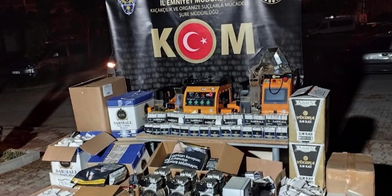 Bağ Evinde Kaçak Sigara Dolumu Yaparken Yakalandı