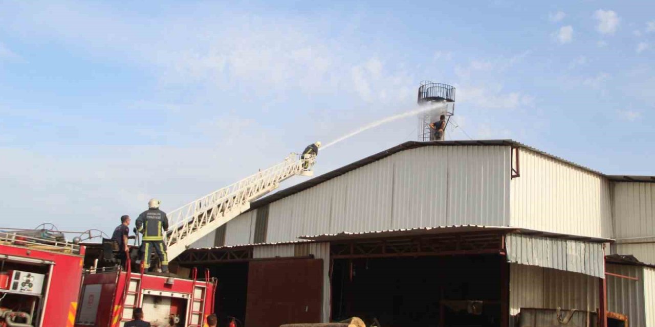 Antalya’da Palet Üretim Tesisinde Korkutan Yangın