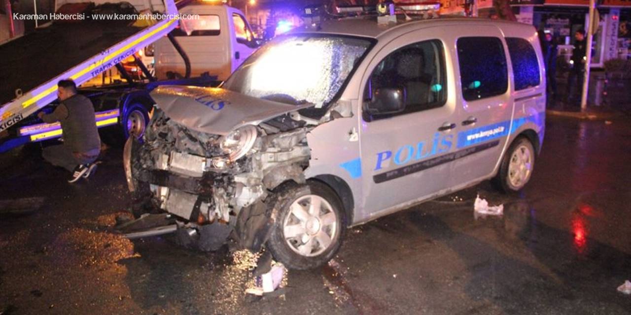 Konya'da Polis Aracı İle Ambulans Çarpıştı: 5 Yaralı