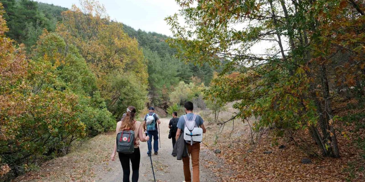 Eskişehirli Ekip Sonbahar Manzarası Eşliğinde 18 Kilometre Yürüdü