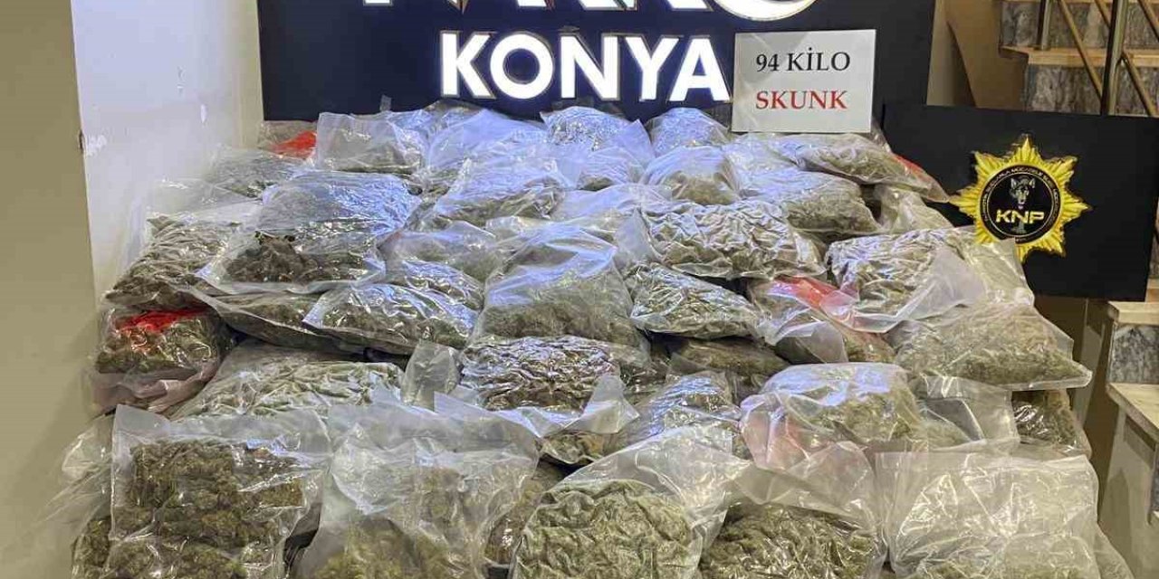 Konya’da 94 Kilo Uyuşturucu Ele Geçirildi
