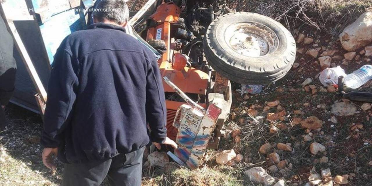 Karaman'da Traktör Devrildi: 2 Yaralı