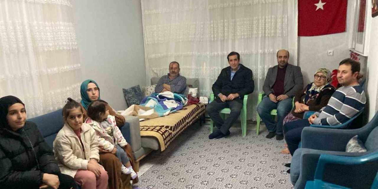 Kaymakamdan Şehit Babasına Geçmiş Olsun Ziyareti