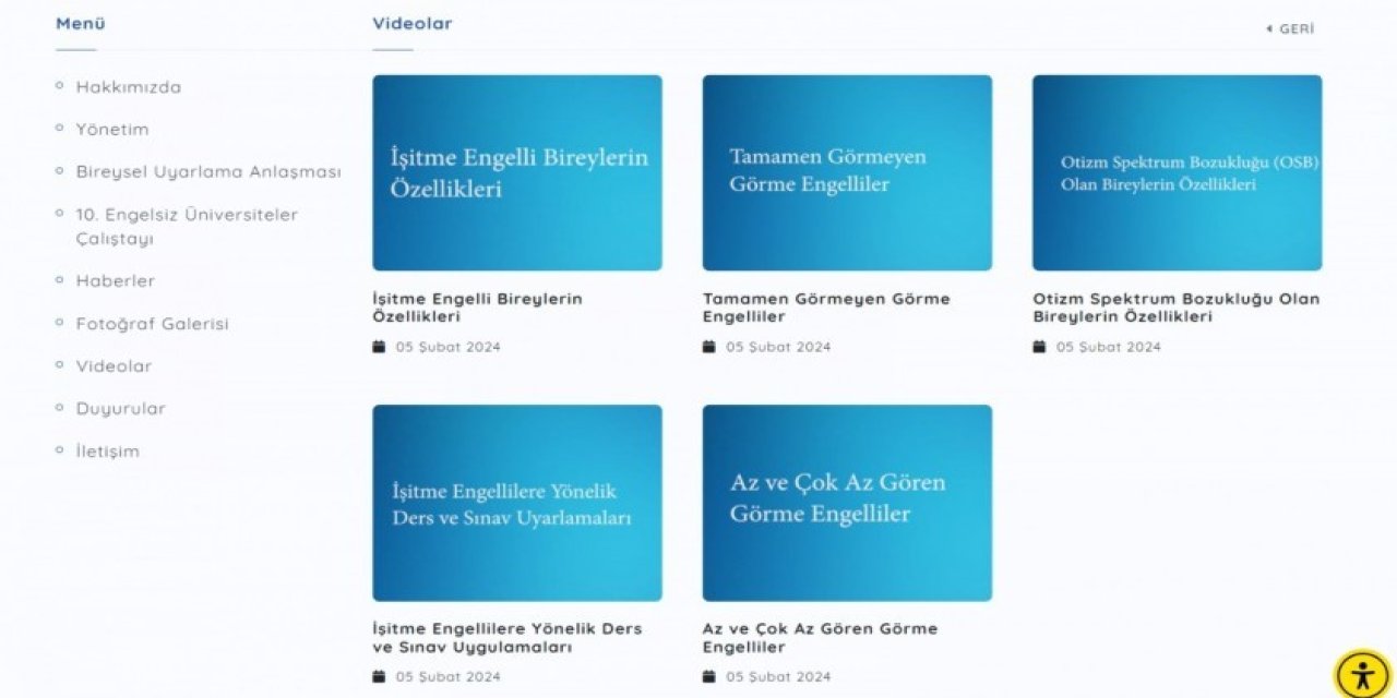 Engelli Öğrenciler Birimi’nden Özel Gereksinimli Öğrencisi Olan Akademisyenler İçin Bilgilendirme Videoları