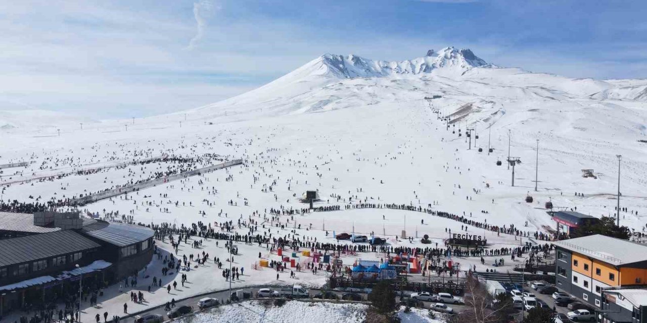 Erciyes’te Hafta Sonu Pistler Doldu Taştı