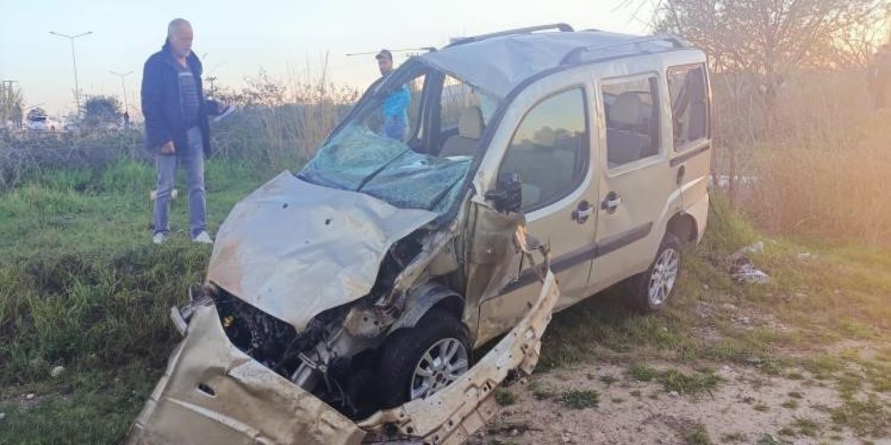 Virajı Alamayan Otomobil Takla Atarak Boş Araziye Uçtu: 1 Yaralı