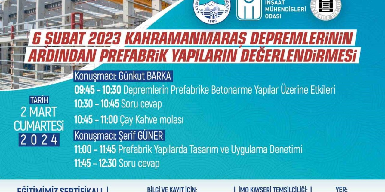Büyükşehir’den ‘prefabrik Yapıların Değerlendirmesi’ Semineri