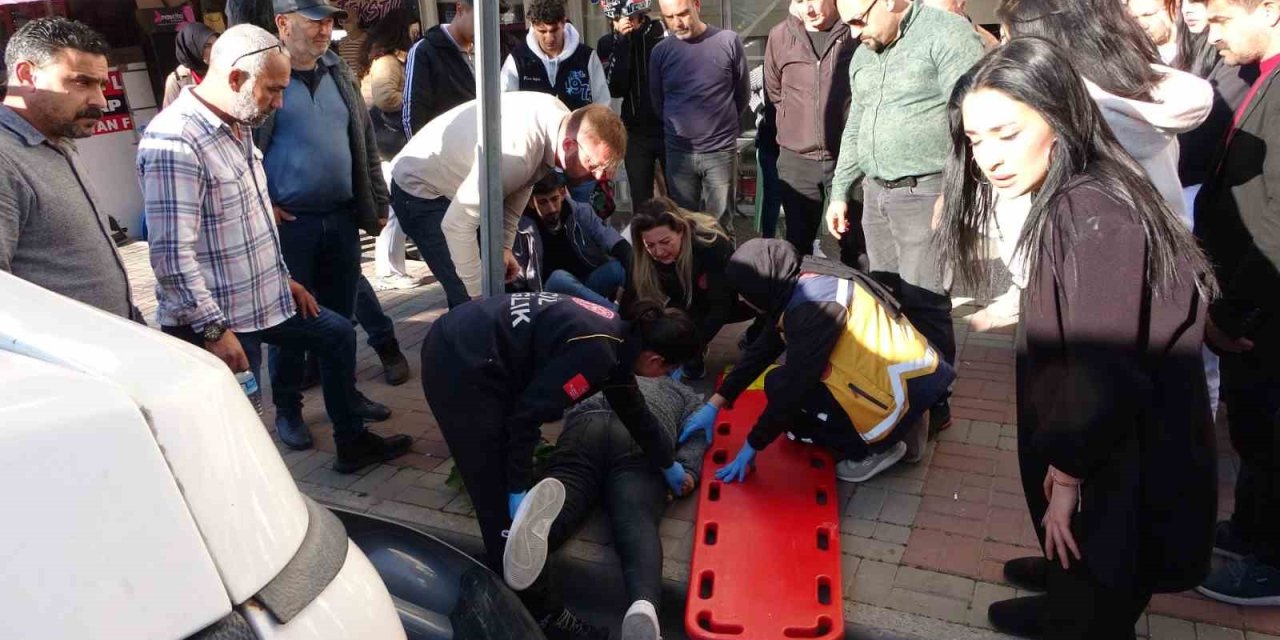 Park Etmeye Çalışan Kamyonete Çarpan Motosikletliler Ölümden Döndü