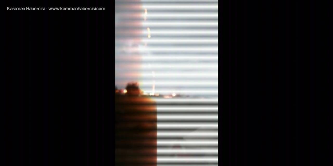 Aksaray’da Yıldırım Düşme Anı Görüntülendi