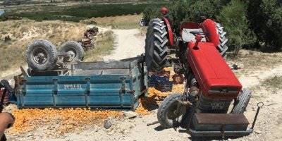 Mut'ta Traktör Römorku Devrildi: 1 Ölü, 9 Yaralı
