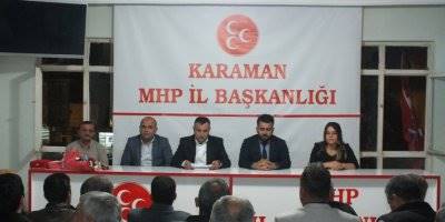 Yenilenen MHP Karaman İl Teşkilatında İlk Toplantı