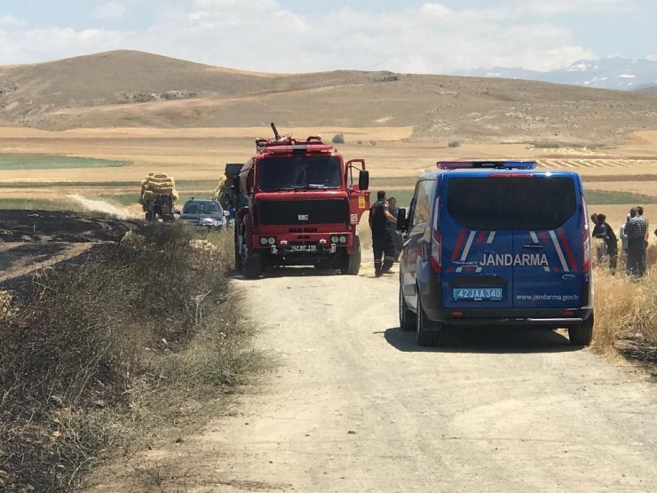 Ereğli’de Yanan Ekinler Ziya Oldu