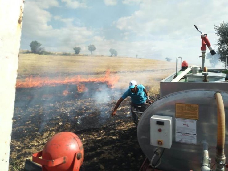 Konya’da Tarlalar Alev Alev Yandı