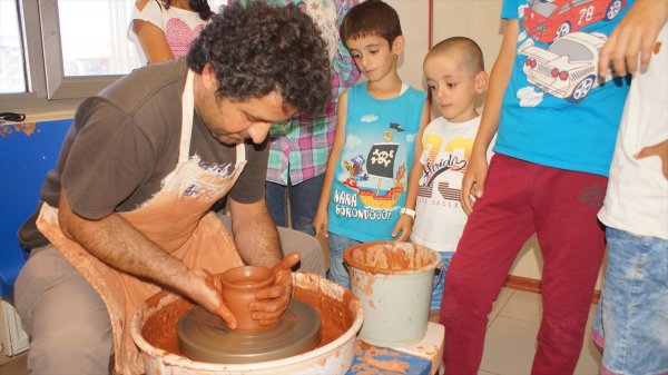 Çubuk'ta Minik Eller Çömlek Öğreniyor