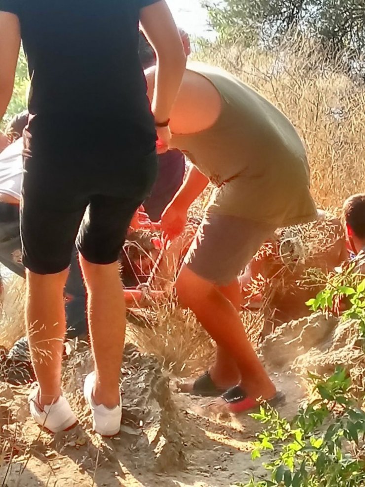 Falezlerden Düşen Kadını İtfaiye Ekipleri Kurtardı