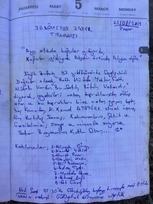 Seydişehirli Dağcılar 30 Ağustos Zaferi İçin Tırmandı