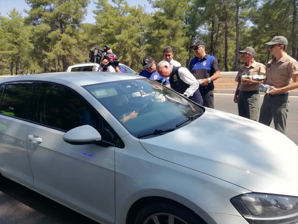 Sürücülere Broşürlü Orman Yangın Uyarısı