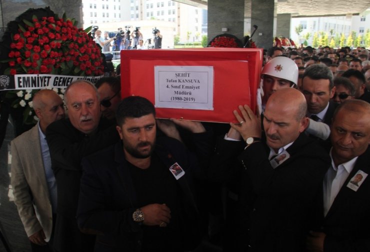 Şehit Özel Harekat Şube Müdürü Kansuva Son Yolcuğuna Uğurlandı