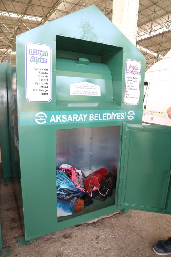 Aksaray Belediyesinden Giysi Kumbarası Projesi