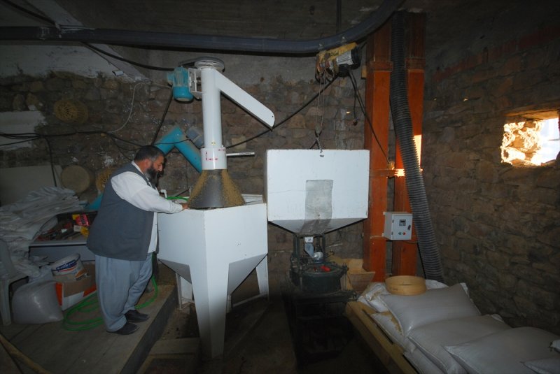 Taş Değirmende Geleneksel Yöntemlerle Bulgur Üretiyor