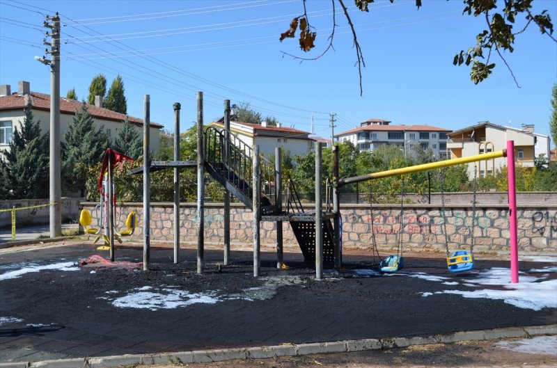 Aksaray'da Çocuk Parkında Yangın