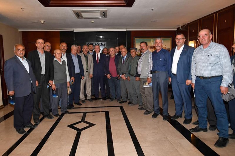 Beypazarı'ndaki Muhtarlar Mansur Yavaş'ı Ziyaret Etti