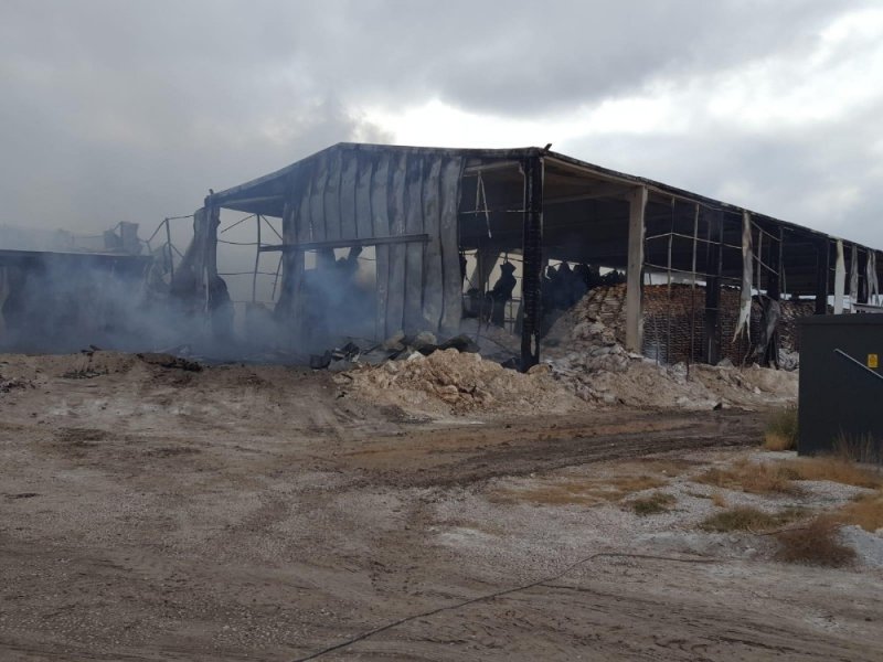 Konya’daki Fabrika Yangının Çıkış Anı Güvenlik Kamerasında