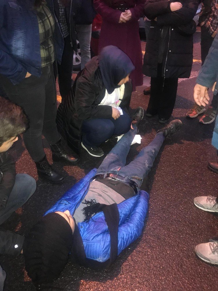 Otomobilin Çarptığı Bisikletli Yaralandı