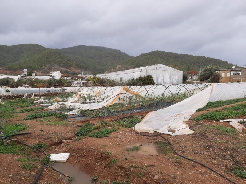Anamur’da Hortum Seralara Zarar Verdi