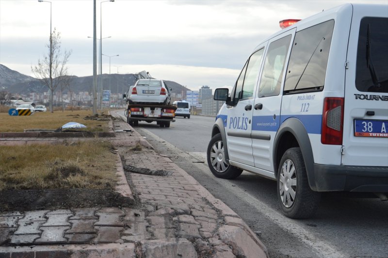 Kayseri'de Trafik Kazasında 1 Kişi Yaralandı
