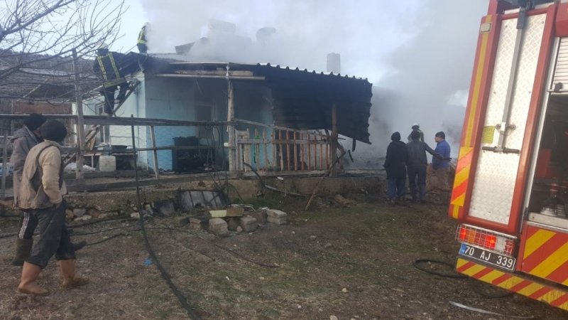 Karaman’da Ev Yangını Korkuttu