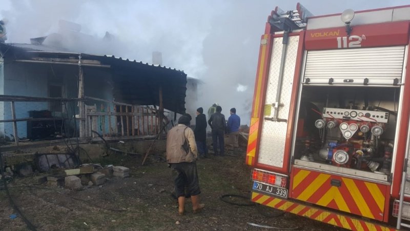 Karaman’da Ev Yangını Korkuttu