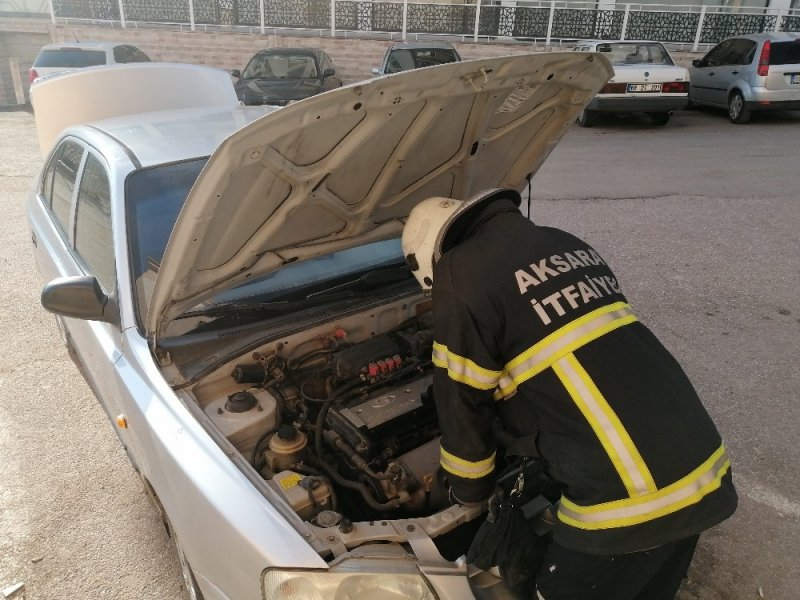 Aksaray'da Otomobil Patlamanın Eşiğinden Döndü